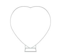 Neel Blue Heart Shape Arch Stand Metal Backdrop Stand Garden Arbors - 6.5Ft, White