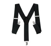 Neel Blue Heavy Duty Men's Suspender Braces, Clip On Braces, Black
