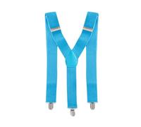 Neel Blue Heavy Duty Men's Suspender Braces, Clip On Braces, Neon Blue