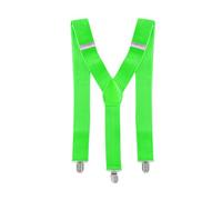 Neel Blue Heavy Duty Men's Suspender Braces, Clip On Braces, Neon Green