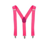 Neel Blue Heavy Duty Men's Suspender Braces, Clip On Braces, Neon Pink