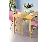 Neel Blue Hessian Table Runner, 29cm x 275cm Jute Fabric Dining Tableware in Beige | Size: 29 cm x 275 cm Neel Blue Beige 29 cm x 275 cm
