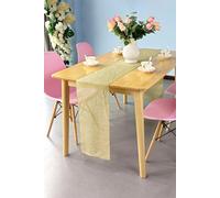 Neel Blue Hessian Table Runner, 29cm x 275cm Jute Fabric Dining Tableware in Gold | Size: 29 cm x 275 cm Neel Blue Gold 29 cm x 275 cm