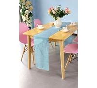 Neel Blue Hessian Table Runner, 29cm x 275cm Jute Fabric Dining Tableware in Light Blue | Size: 29 cm x 275 cm Neel Blue Light Blue 29 cm x 275 cm