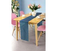 Neel Blue Hessian Table Runner, 29cm x 275cm Jute Fabric Dining Tableware in Mid Blue | Size: 29 cm x 275 cm Neel Blue Mid Blue 29 cm x 275 cm