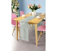 Neel Blue Hessian Table Runner, 29cm x 275cm Jute Fabric Dining Tableware in Silver | Size: 29 cm x 275 cm Neel Blue Silver 29 cm x 275 cm