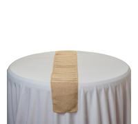 Neel Blue Hessian Table Runner, Plain Natural Jute Fabric Runner - 11X108 Inch
