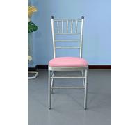 Neel Blue High Back Spandex Dining Chair Pad Covers Removable & Washable Slipcovers in Baby Pink Neel Blue Baby Pink