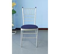Neel Blue High Back Spandex Dining Chair Pad Covers Removable & Washable Slipcovers in Purple Neel Blue Purple