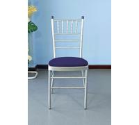 Neel Blue High Back Spandex Dining Chair Pad Covers Removable & Washable Slipcovers in Violet Neel Blue Violet