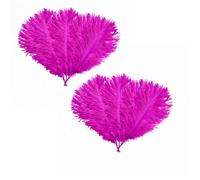 Neel Blue Hot Pink Ostrich Feather Plume, 10Pcs Natural Feather Fringe, 35-40 Cm