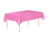 Neel Blue Hot Pink Plastic Table Cover, Disposable Wipe Clean Waterproof Tablecloth - 54"x108"