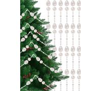 Neel Blue Iridescent Bead Chain Garland, Christmas Clear Garland Strands - 8M Neel Blue Clear