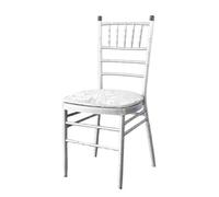 Neel Blue Ivory Velvet Chair Seat Pad Covers - Pack Of 10