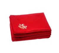 Neel Blue Jingle Bell Printed Christmas Napkins Polyester Serviette, Red