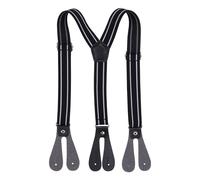 Neel Blue Kids Suspender with Button Hole, Y Shape Braces in Black Neel Blue Black One Size