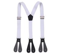 Neel Blue Kids Suspender with Button Hole, Y Shape Braces in White Neel Blue White One Size