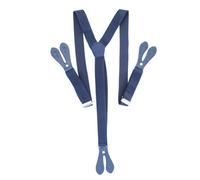 Neel Blue Kids Y-Back Braces, Adjustable Button Hole Suspender, Navy