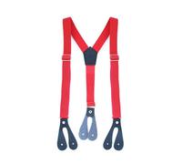 Neel Blue Kids Y-Back Braces, Adjustable Button Hole Suspender, Red With Black