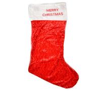 Neel Blue Large Deluxe Velvet Stocking - Red