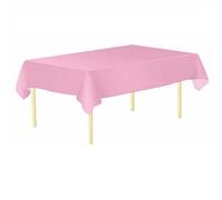 Neel Blue Light Pink Plastic Table Cover, Disposable Wipe Clean Waterproof Tablecloth - 54"x108"