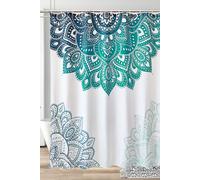 Neel Blue Mandala Flower Shower Curtain - 180cm x 180cm | Size: 180 cm width x 200 cm drop Neel Blue Multicolor 180 cm width x 200 cm drop