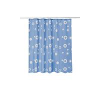 Neel Blue Mandala Polyester Shower Curtain, Water-Resistant Bathroom Curtain With 12 Hooks - 180x200cm | Size: 180 cm width x 200 cm drop Neel Blue Light Blue 180 cm width x 200 cm drop