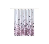 Neel Blue Mandala Polyester Shower Curtain, Water-Resistant Bathroom Curtain With 12 Hooks - 180x200cm in Black | Size: 180 cm width x 200 cm drop Neel Blue Black 180 cm width x 200 cm drop