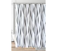 Neel Blue Mandala Shower Curtain, Polyester Curtain With 12 Hooks, Waterproof - 180x180cm in White | Size: 180 cm width x 180 cm drop Neel Blue White 180 cm width x 180 cm drop