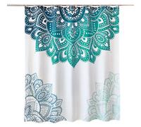 Neel Blue Mandala Shower Curtain Polyester Fabric Bathroom Curtain Mould & Mildew Resistant With 12 Curtain Hook