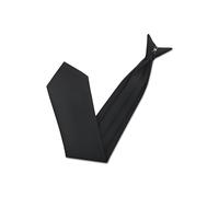 Neel Blue Men's Clip-on Tie, Polyester Solid Pre-tied Adjustable Neck Tie for Formal Wear in Black Neel Blue Black One Size