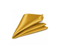Neel Blue Men's Pocket Square - Square Satin Handkerchief in Gold Neel Blue Gold One Size