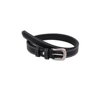 Neel Blue Men's PU Leather Black Waist Belt with Silver Pin Buckle | Size: Small Neel Blue Black S