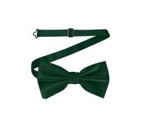 Neel Blue Men's Stylish Bow Ties Colourful Plain Solid Satin Polyester Adjustable Pre-Ties in Dark Green Neel Blue Dark Green One Size