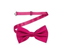 Neel Blue Men's Stylish Bow Ties Colourful Plain Solid Satin Polyester Adjustable Pre-Ties in Dark Pink Neel Blue Dark Pink One Size