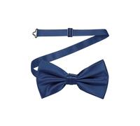 Neel Blue Men's Stylish Bow Ties Colourful Plain Solid Satin Polyester Adjustable Pre-Ties in Navy Neel Blue Navy One Size