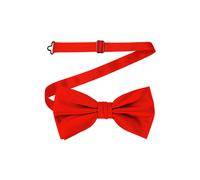 Neel Blue Men's Stylish Bow Ties Colourful Plain Solid Satin Polyester Adjustable Pre-Ties in Red Neel Blue Red One Size