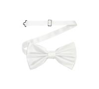 Neel Blue Men's Stylish Bow Ties Colourful Plain Solid Satin Polyester Adjustable Pre-Ties in White Neel Blue White One Size