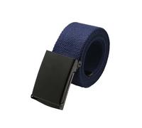 Neel Blue Men's Webbing Waist Belt, Webbed Canvas Closure Buckle in Navy Neel Blue Navy One Size