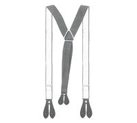 Neel Blue Men's Y Shape Elasticated Suspenders Button Hole Braces, 25mm Wide in Grey Neel Blue Grey One Size