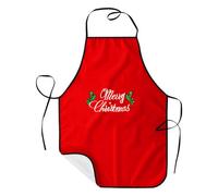 Neel Blue Merry Christmas Apron, Xmas Kitchen Apron Festival Chef - Red
