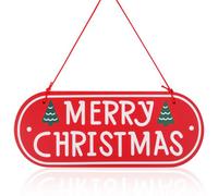Neel Blue Merry Christmas Wooden Hanging Sign - 30Cm X 12Cm