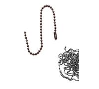 Neel Blue Metal Tag Chain 15cm Long Metal Ball Beads Chain, 100pcs in Dark Grey Neel Blue Dark Grey