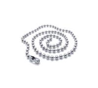 Neel Blue Metal Tag Chain 15cm Long Metal Ball Beads Chain, 100pcs in Silver Neel Blue Silver
