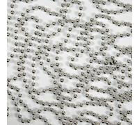 Neel Blue Metallic Bead Chain For Christmas Tree Decoration - Silver - 24Ft