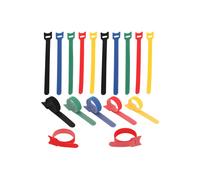 Neel Blue Multi-Colour Reusable Hook & Loop Cable Ties - 50pcs, 15cm x 1cm | Size: 15 cm x 1 cm Neel Blue Multicolor 15 cm x 1 cm
