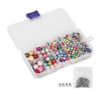Neel Blue Multicolour Plastic Pearl Beads, 4-10mm - Pack Of 700