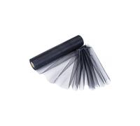 Neel Blue Organza Roll Snow Sheer Glitter Fabric, Chair Bow Sash - 25m x 29cm in Black | Size: 25m x 29 cm Neel Blue Black 25m x 29 cm