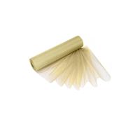 Neel Blue Organza Roll Snow Sheer Glitter Fabric, Chair Bow Sash - 25m x 29cm in Ivory | Size: 25m x 29 cm Neel Blue Ivory 25m x 29 cm