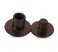 Neel Blue Pack Of 10 Flat Head Screwback Studs, L(9mm) W(13mm) Chicago Rivet, Black